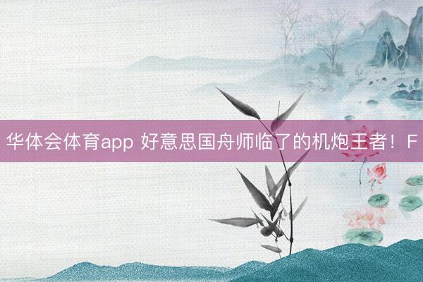 华体会体育app 好意思国舟师临了的机炮王者!F