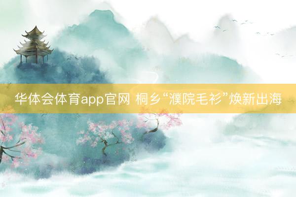 华体会体育app官网 桐乡“濮院毛衫”焕新出海