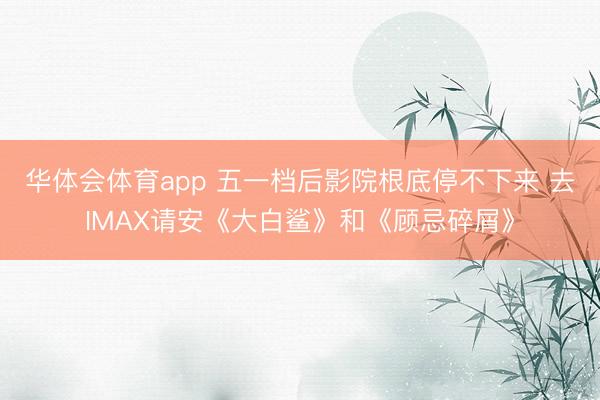 华体会体育app 五一档后影院根底停不下来 去IMAX请安《大白鲨》和《顾忌碎屑》